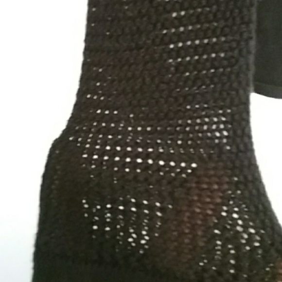 Express mesh sleeve black mini dress - Picture 3 of 3
